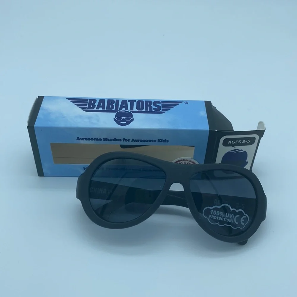 Babiators Aviator Ages 3-5 Black Ops Black/Grey Lens